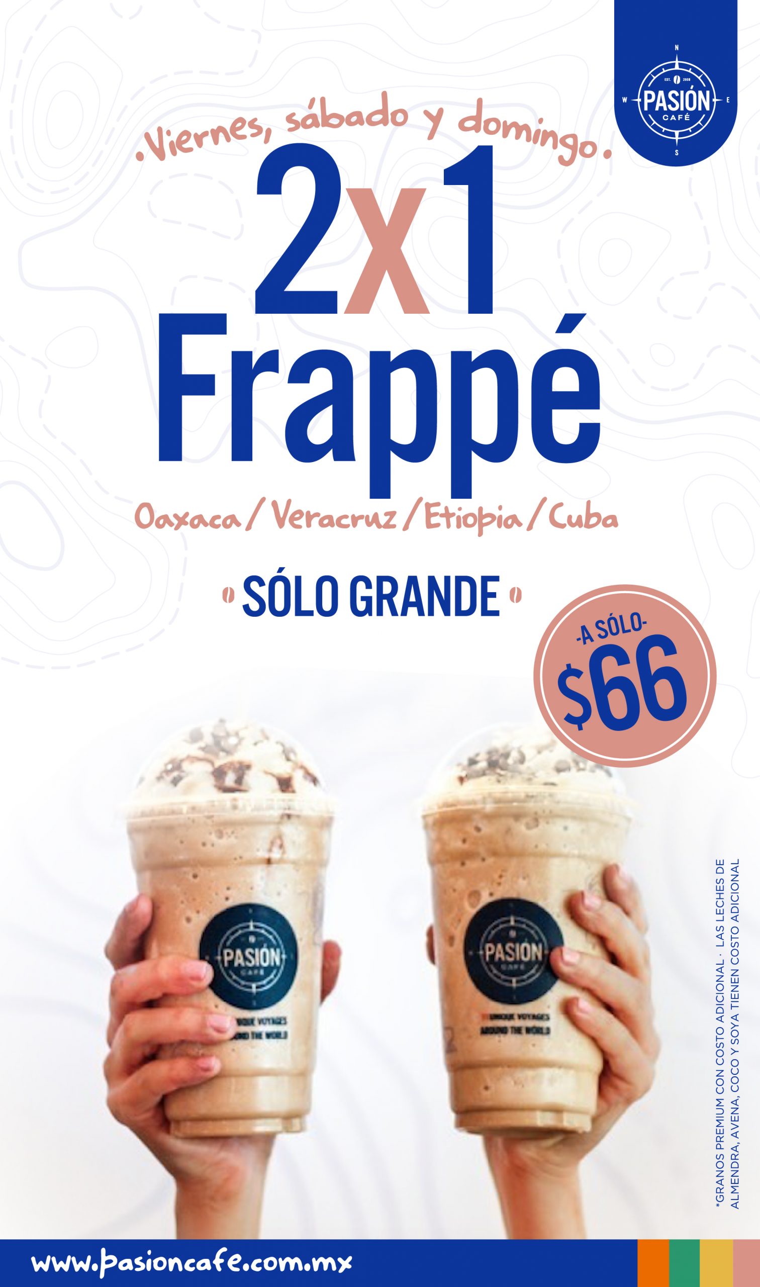 Pasión café 2×1 Frappé