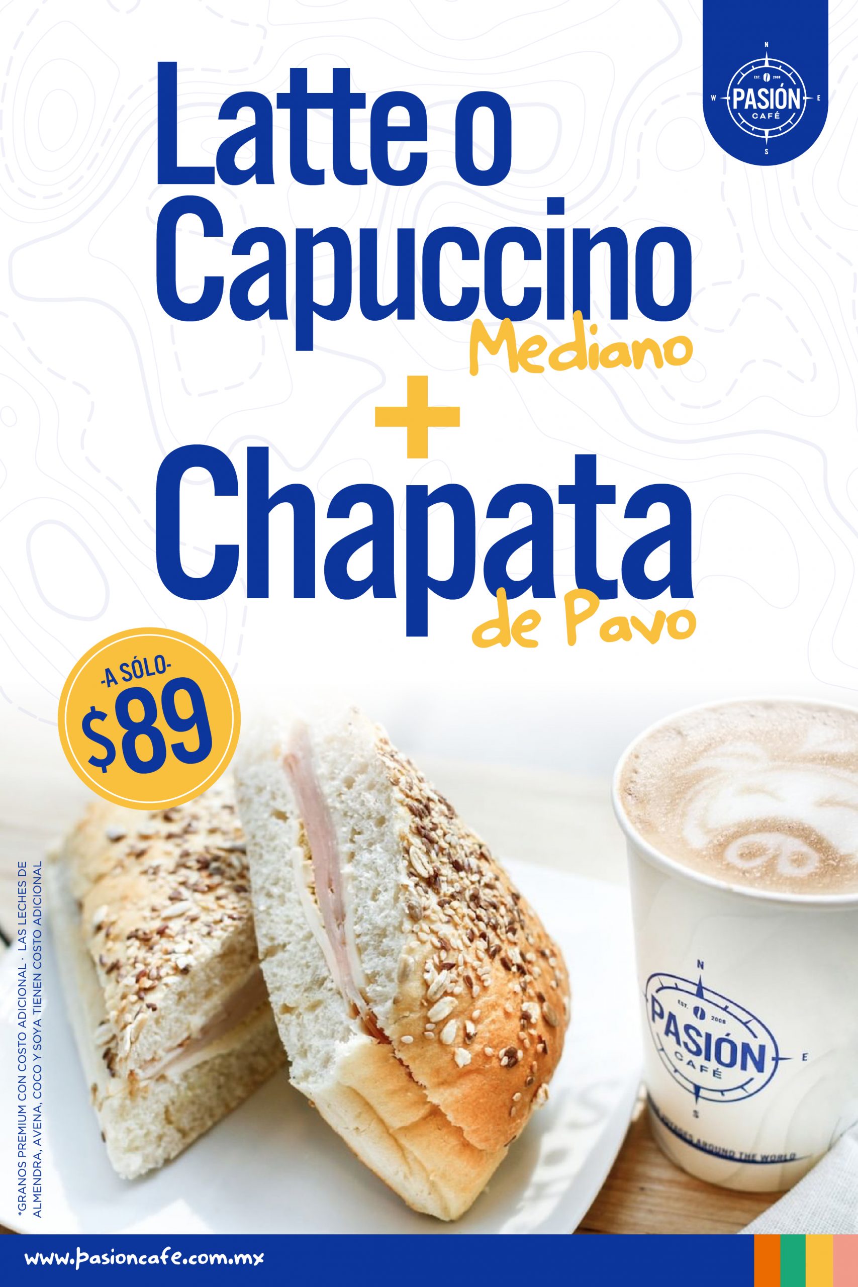 Pasión Café Capuchino + Chapata