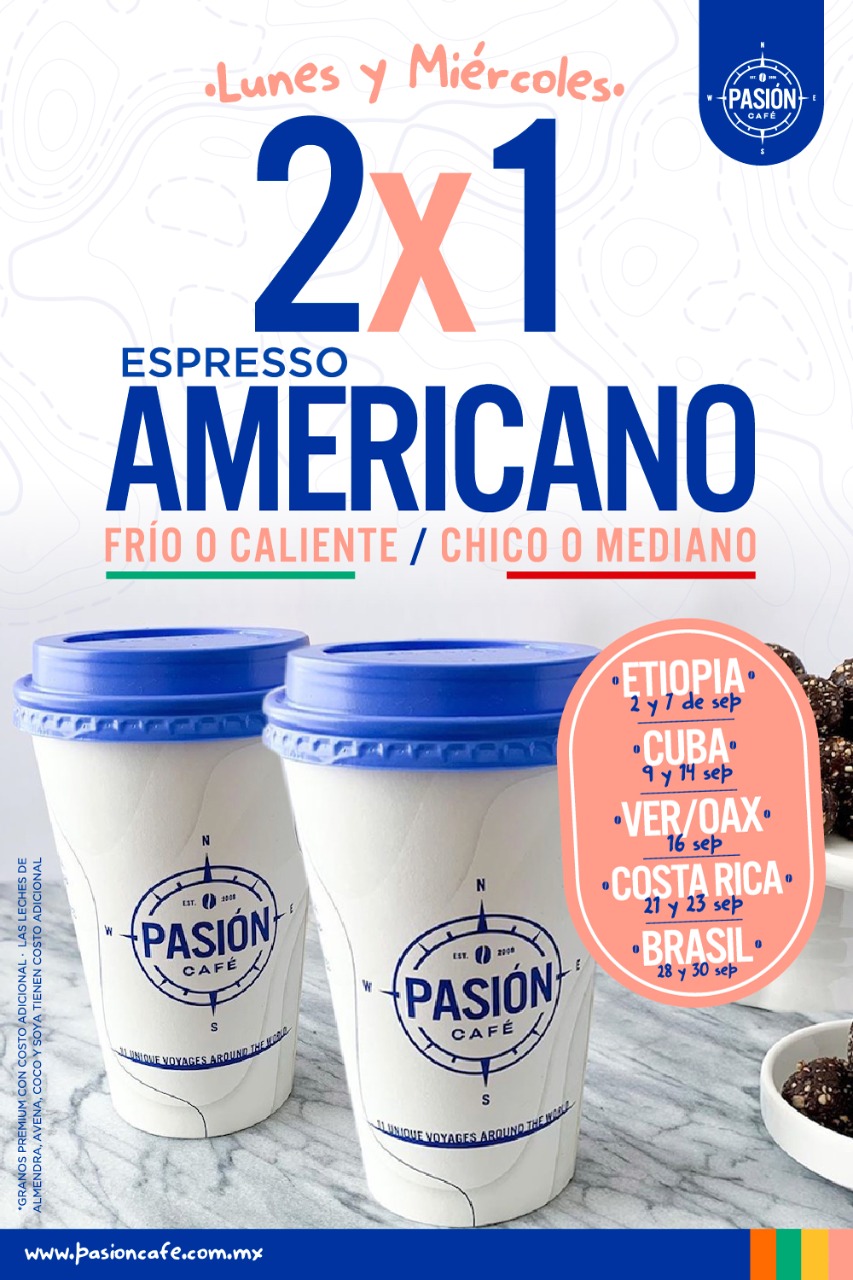 Pasión Café 2×1 Americano